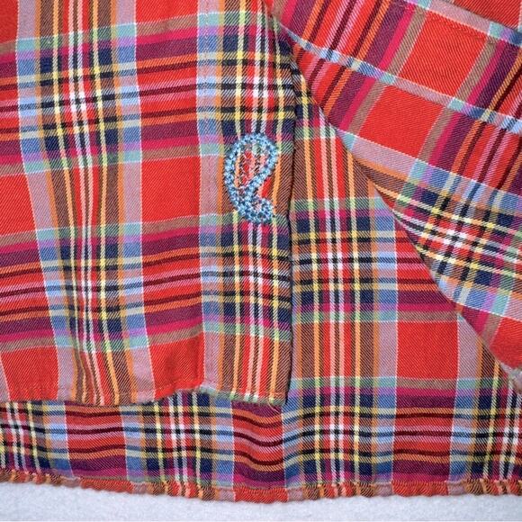 Luchiano Visconti Men’s Plaid Cotton Shirt with Contrasting Color Cuffs size Med - Picture 4 of 8